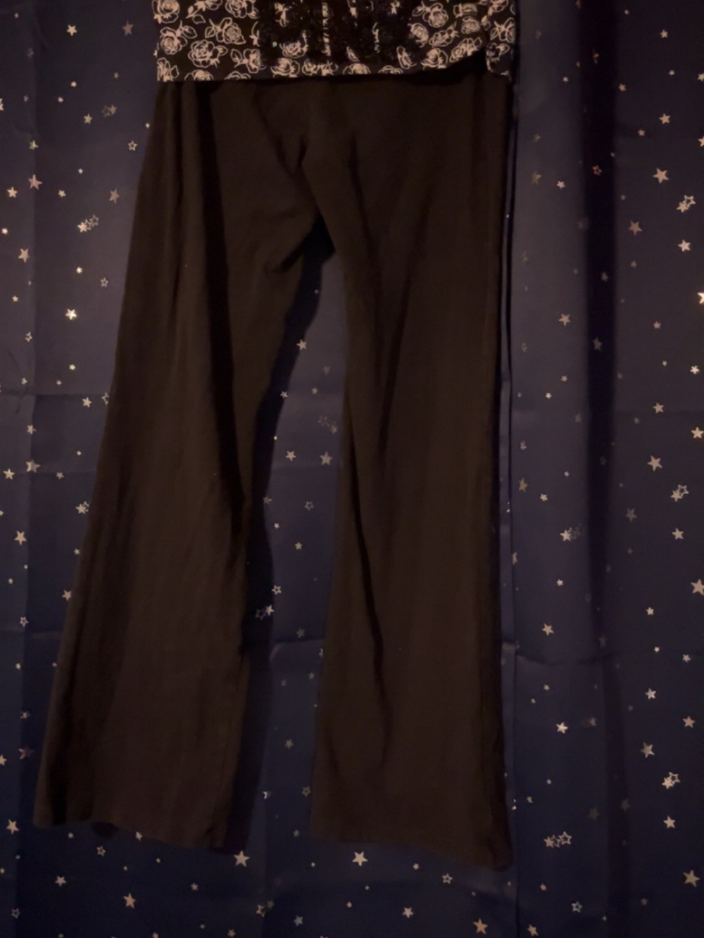 Victoria's Secret Black Wide-Leg Lounge Pants